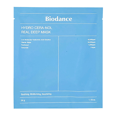 BIODANCE НОЧНАЯ ГИДРОГЕЛЕВАЯ МАСКА С КОМПЛЕКСОМ ЦЕРАМИДОВ ПРОТИВ СУХОСТИ HYDRO CERA-NOL REPAIR REAL DEEP MASK